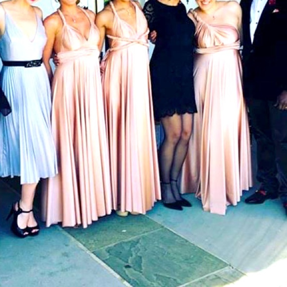 Two Birds Blush Pink Convertible Gown